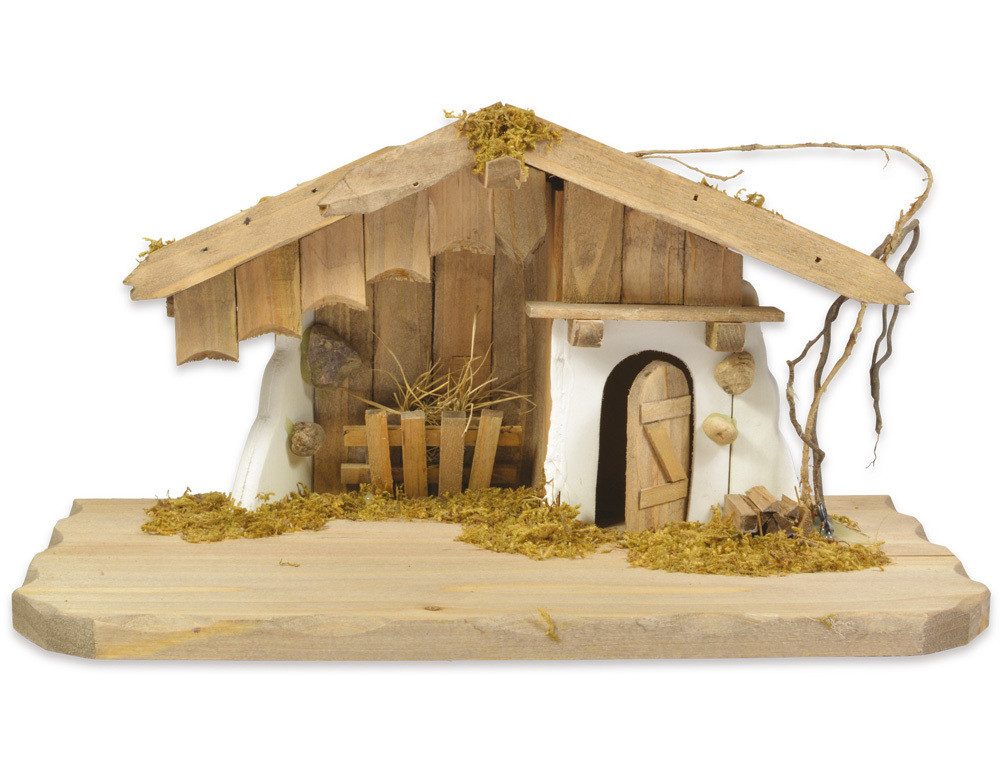 RIFFELMACHER & WEINBERGER Krippen-Zubehör Krippenstall Weihnachtskrippe 'Kötzing' 30x16x15cm