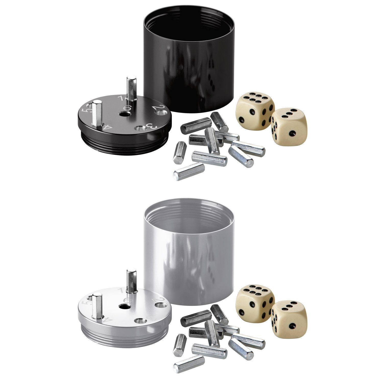 BestSaller Spiel SUPER SIX, Würfelspiel, 36 Spielstäbchen & 2 Würfel