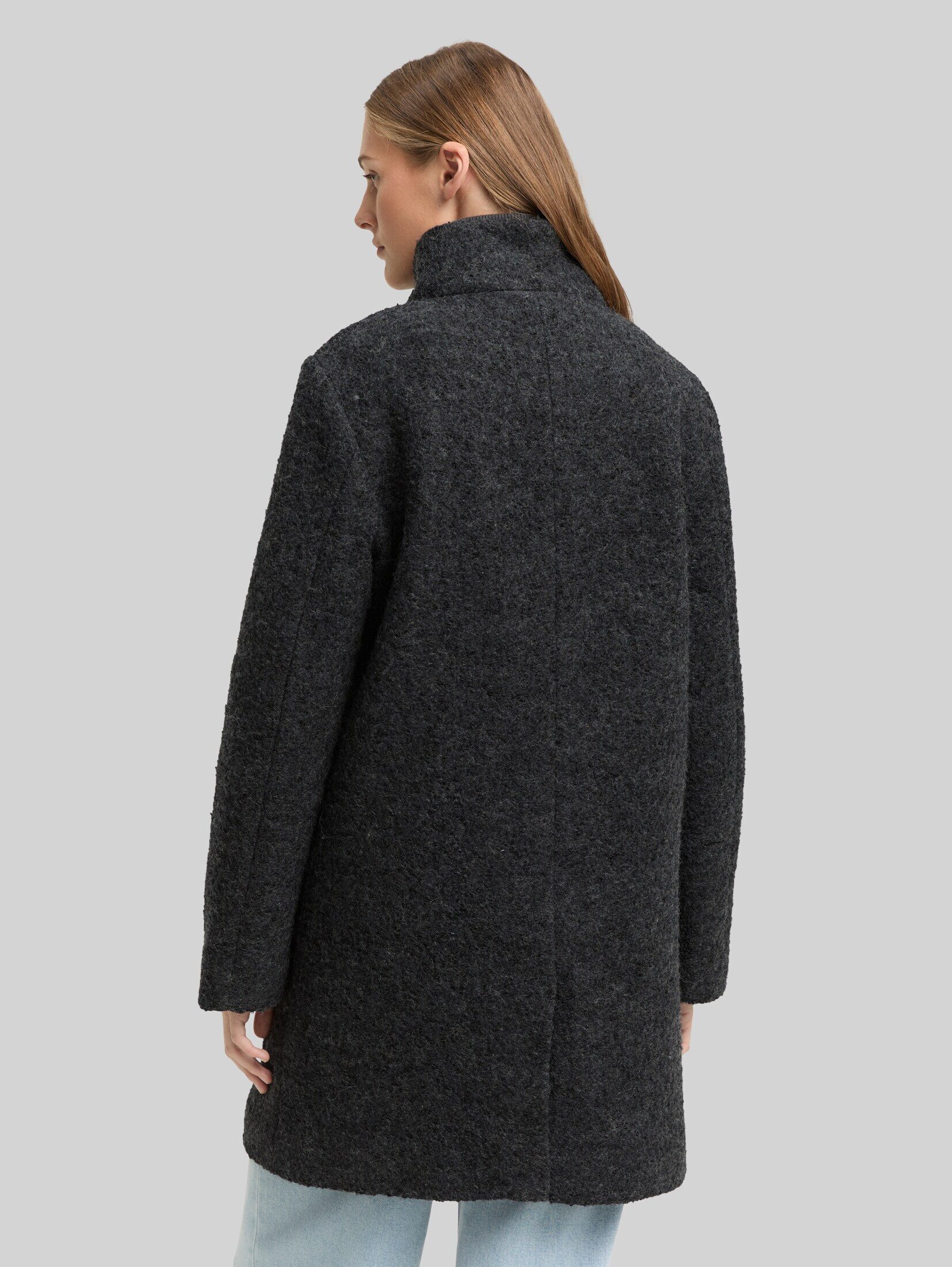 TOM TAILOR Denim Kurzmantel Jacken Bouclé Wollmantel mit Stehkragen