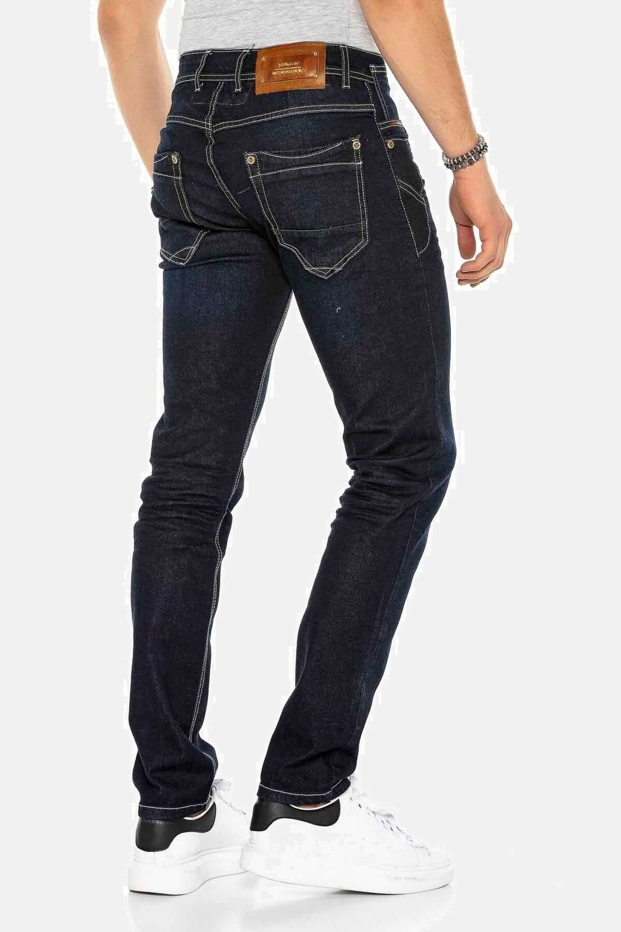 Cipo & Baxx Straight-Jeans Jeans mit stilvollen Kontrastnähten, CD-395 günstig online kaufen