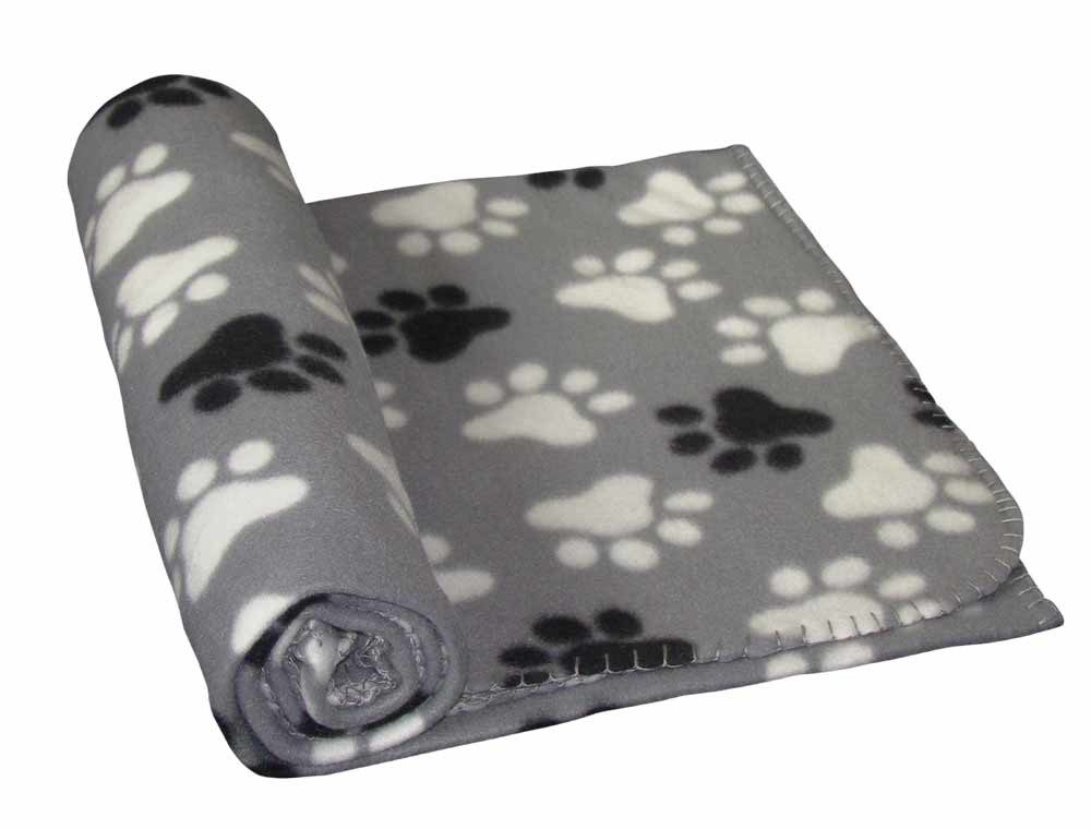 Nobby Tierdecke Fleece Plaid "PIPPA" Classic, grau, 70x100cm, 100% Polyester, leicht waschbar