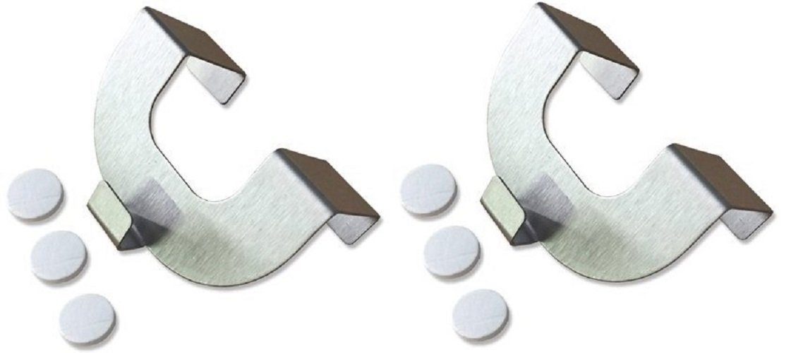 Gardinenhaken Easyfix Haken für Ösenrollos aluminium rund, Clever-Kauf-24, (2-St)