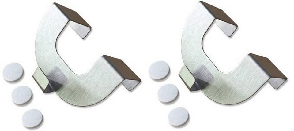 Gardinenhaken Easyfix Haken für Ösenrollos aluminium rund, Clever-Kauf-24, ( 2-St)