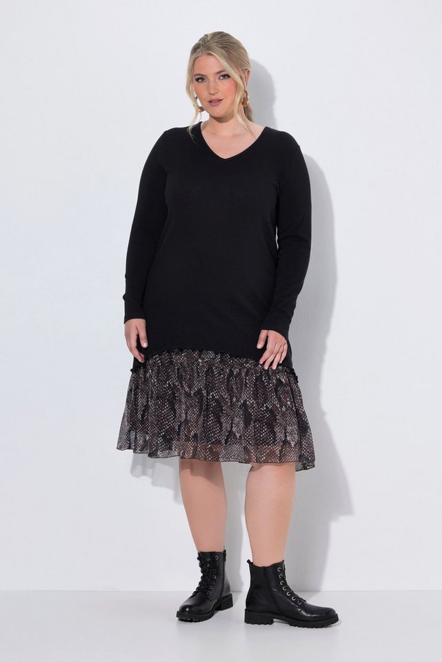MIAMODA Strickpullover Pullover A-Linie leichter Strick Langarm
