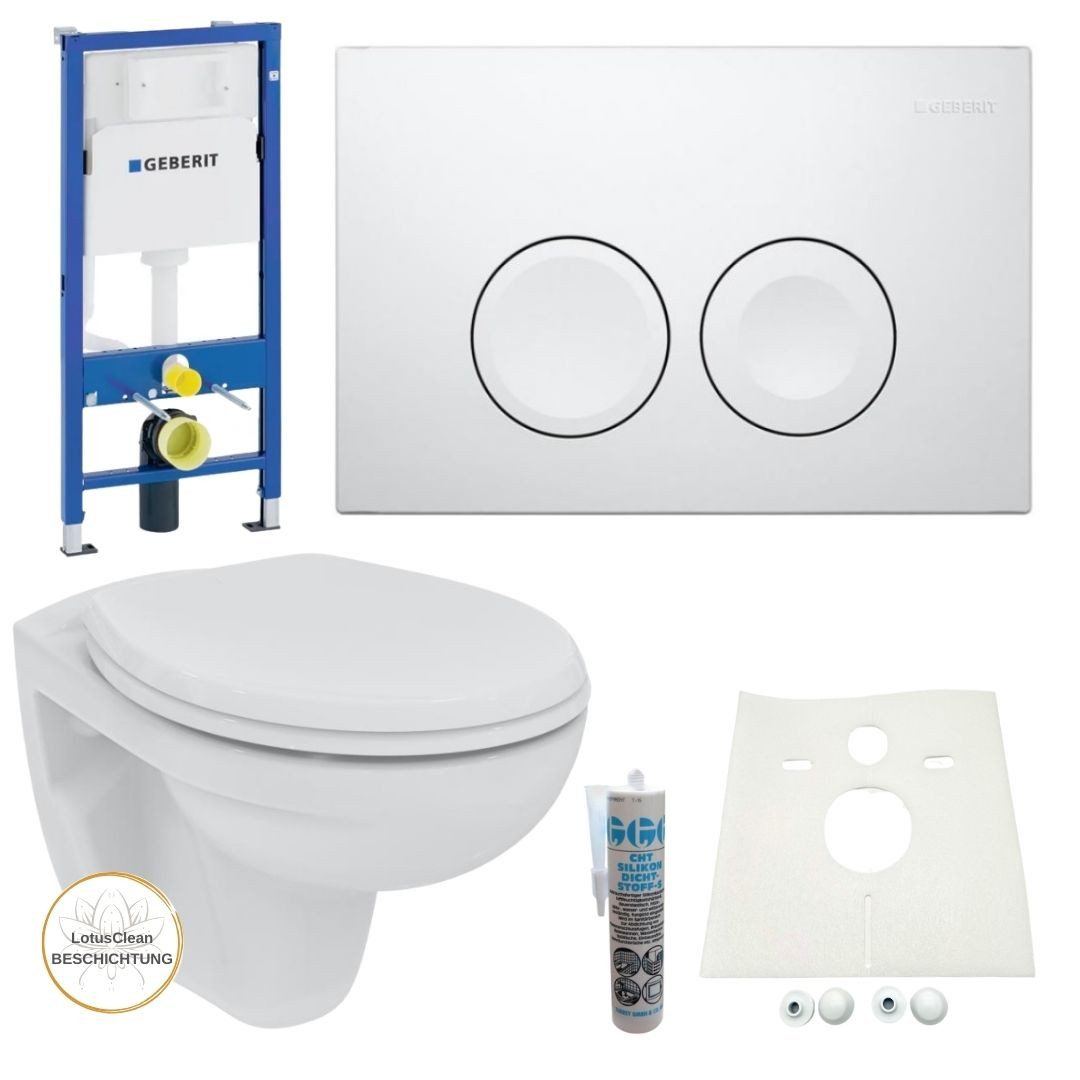 GEBERIT Vorwandelement WC Geberit Spülkasten Ideal Standard WC spülrandlos, Spar-Set