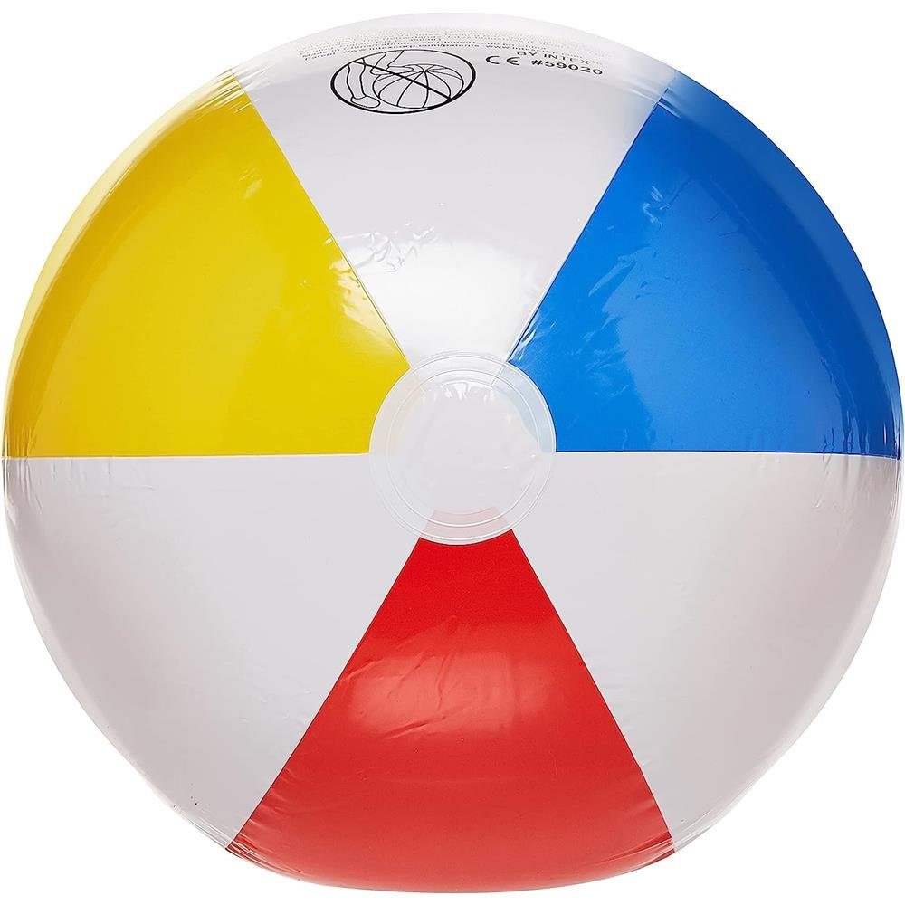 Intex Wasserball Glossy Panel, ca. 33 cm Durchmesser, bunter Strandball