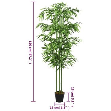 Künstliche Zimmerpflanze Bambusbaum Künstliche Pflanzen 384 Blätter 120 cm Grün, vidaXL, Höhe 0 cm