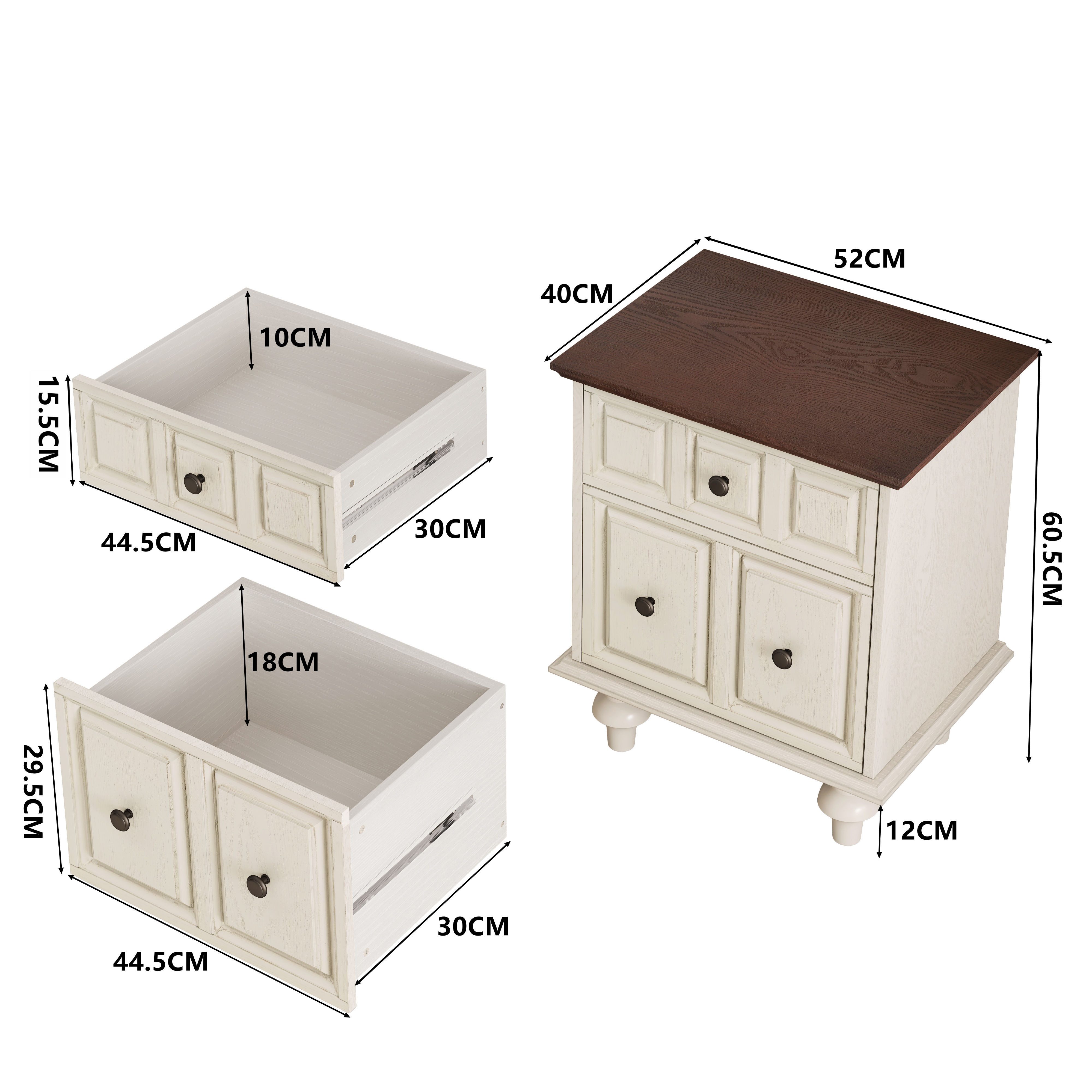 Celya Nachttisch 52CM Vintage Nachttisch mit günstig online kaufen