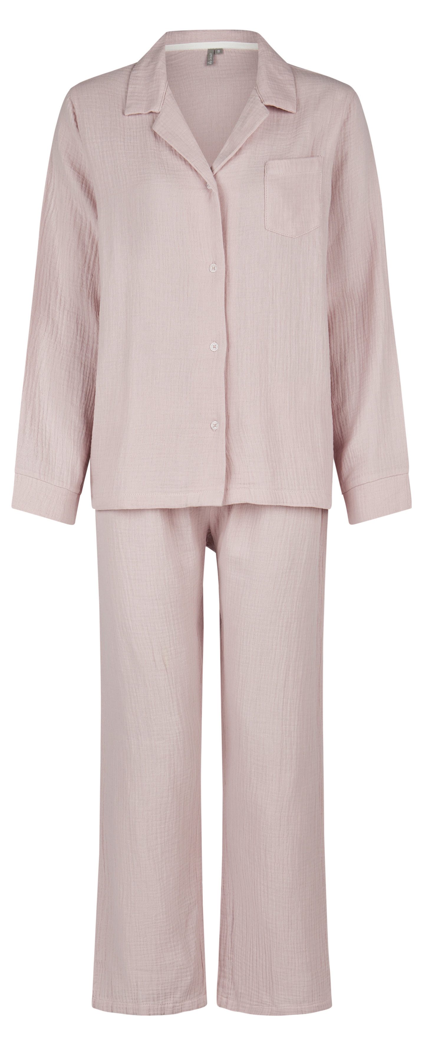 By Louise Schlafanzug Damen Musselin Pyjama (2 tlg) Baumwolle günstig online kaufen