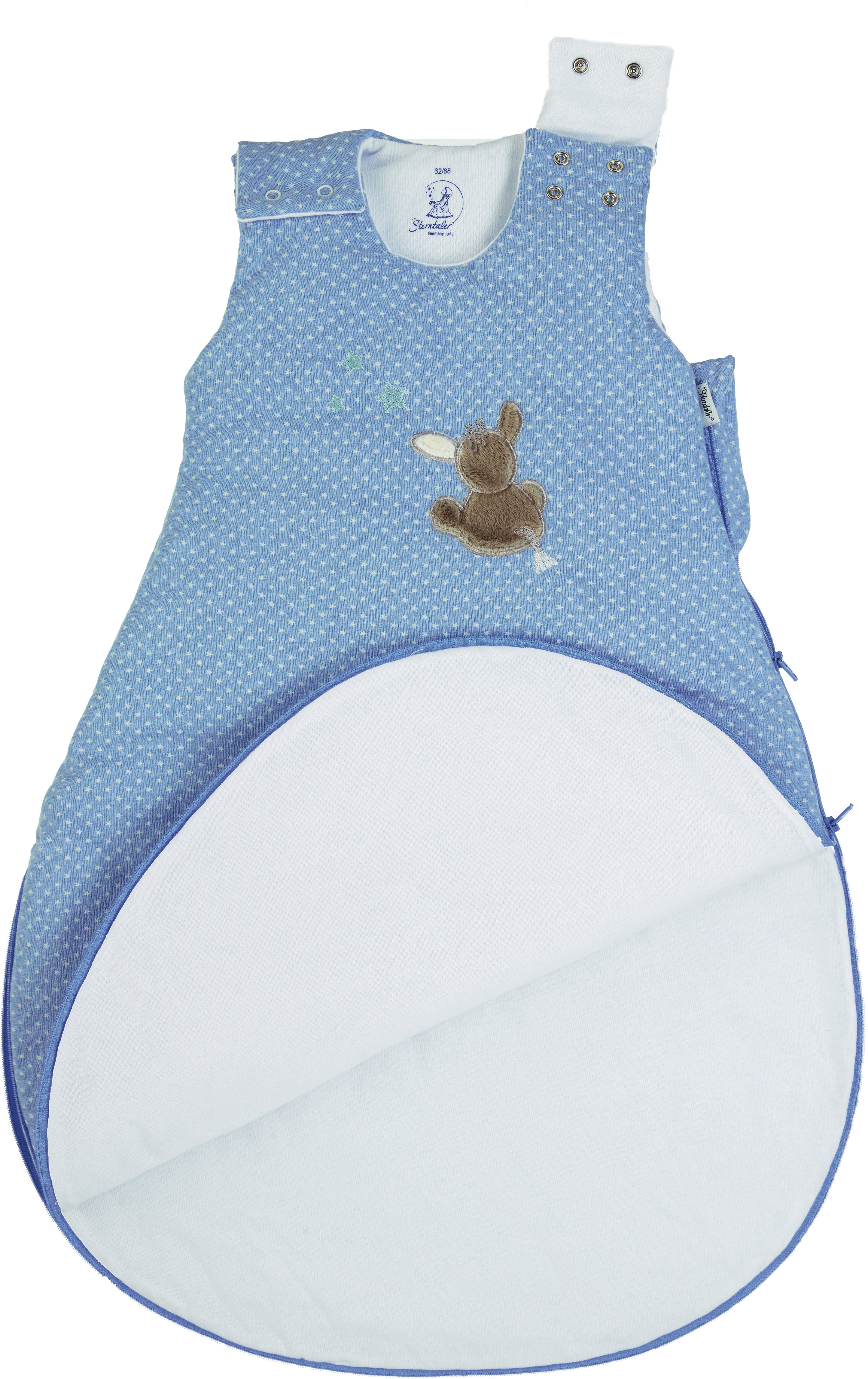 Sterntaler® Babyschlafsack Emmi (1 tlg), Reißverschluß, Wege 2 TOG Druckknöpfe, 3,50 wattiert