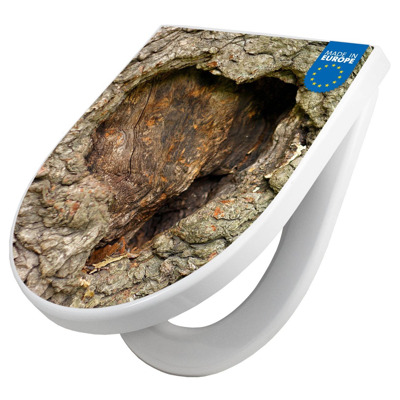 banjado WC-Sitz Premium D-Form mit Absenkautomatik Motiv Altes Herz (umweltfreundliches Material, Softclose Absenkautomatik), 45 x 36,4 x 4