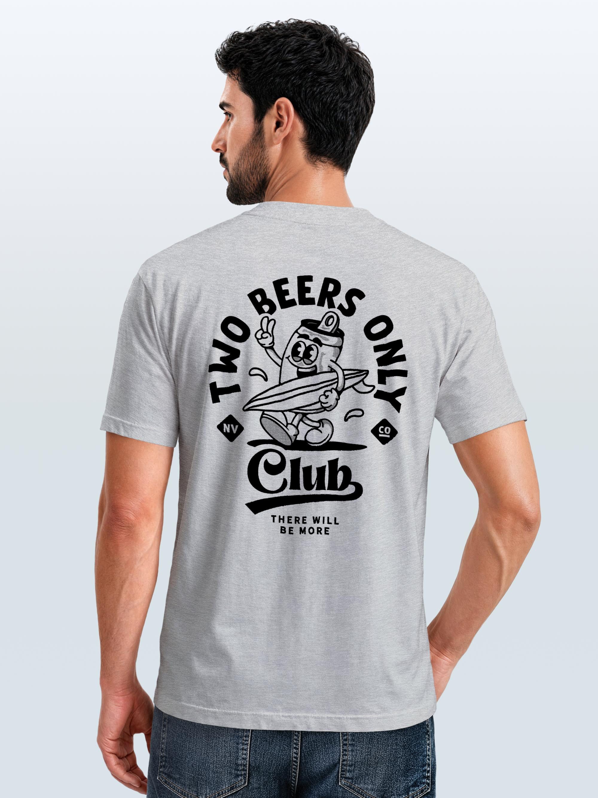 Neverless Print-Shirt Backprint T-Shirt Herren Bier Spruch Motivprint Comicstil Sommer mit Print