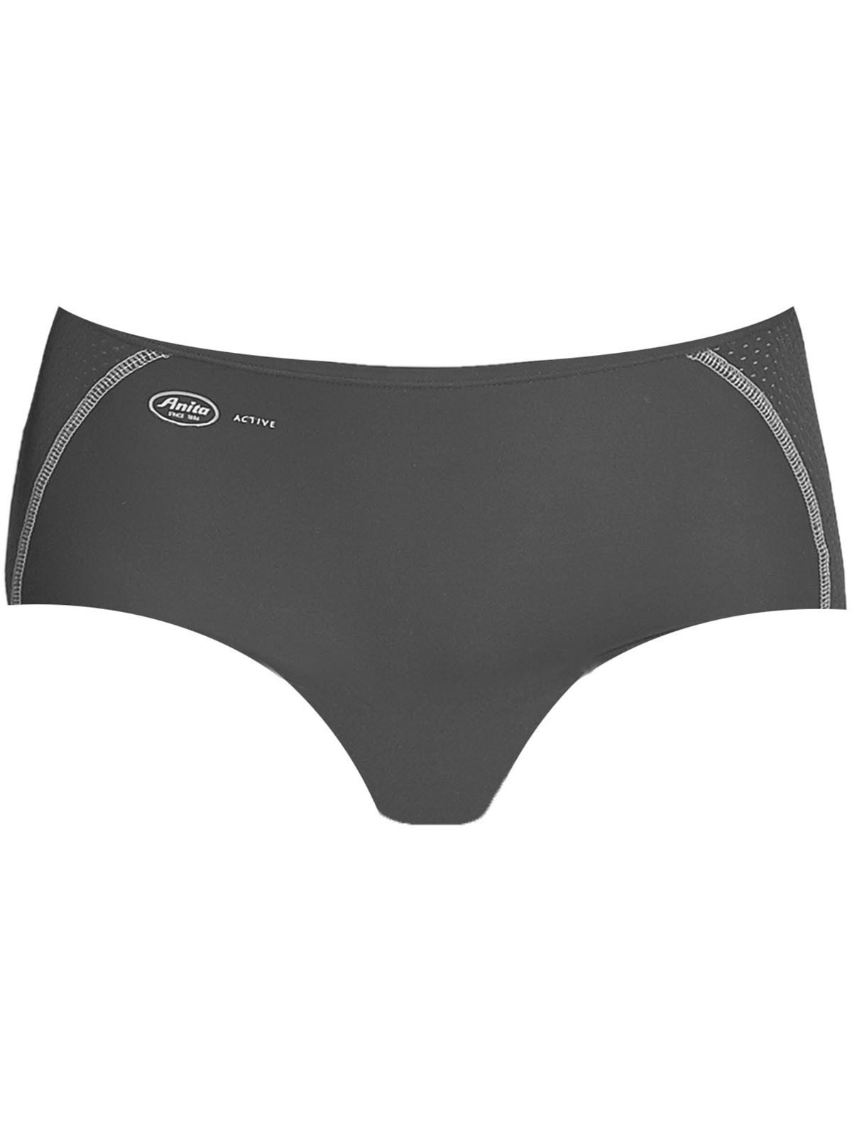 1-St) Anita ANITA anthrazit Active Sport Panty Funktionsunterhose Zwickel Sport-Panty (Stück,