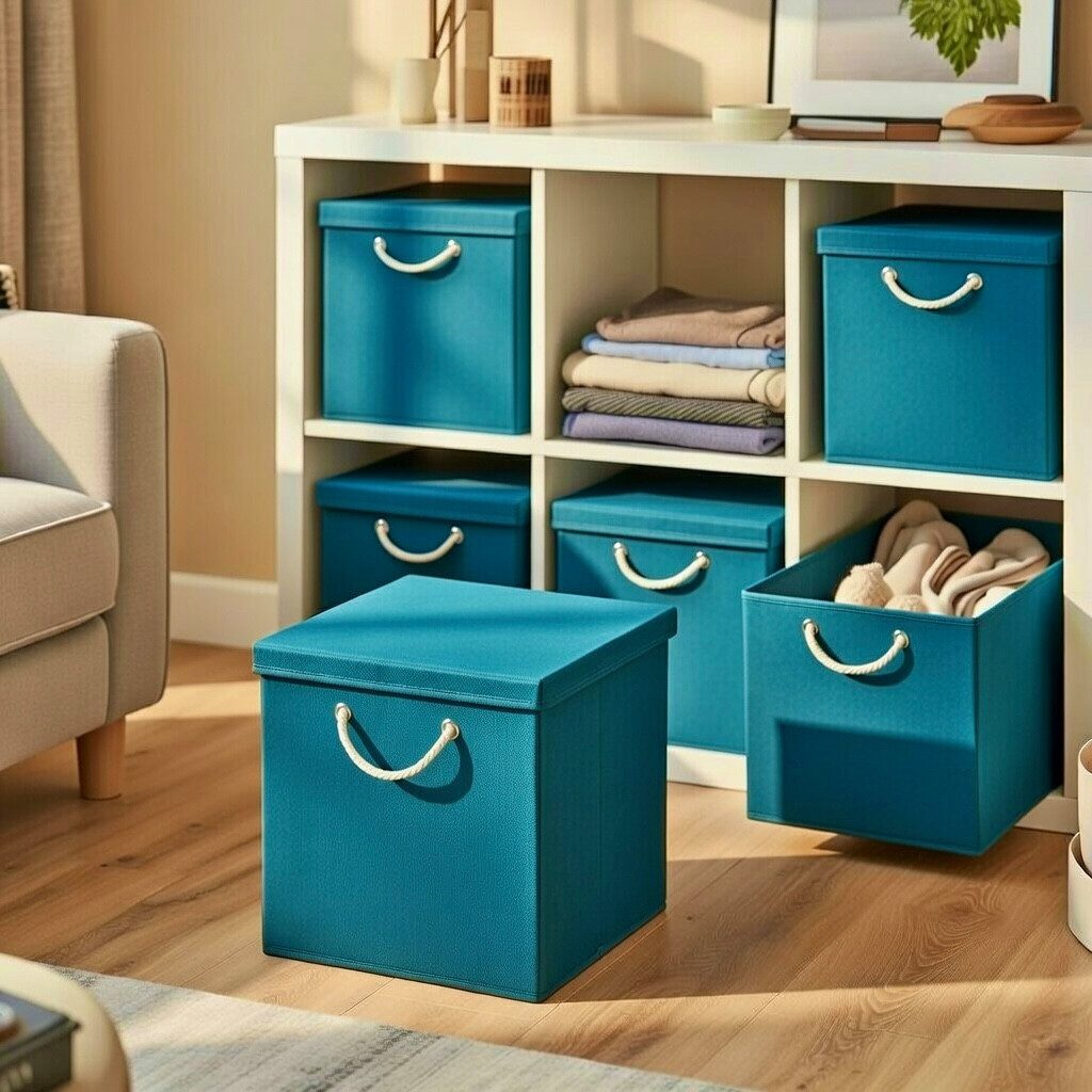 StickandShine Faltbox 5 Stück 30x30 cm perfekt für KALLAX – 19 trendige Farben zur Auswahl