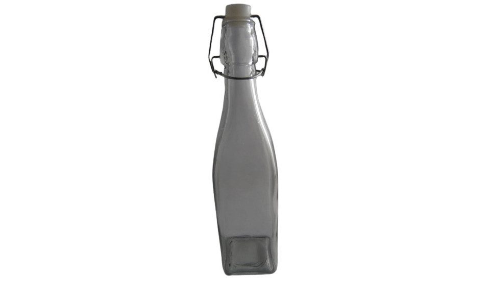 Omega Einmachglas Omega Drahtbügelflasche 500 ml 6,5x6,5x27,5 cm, Metall