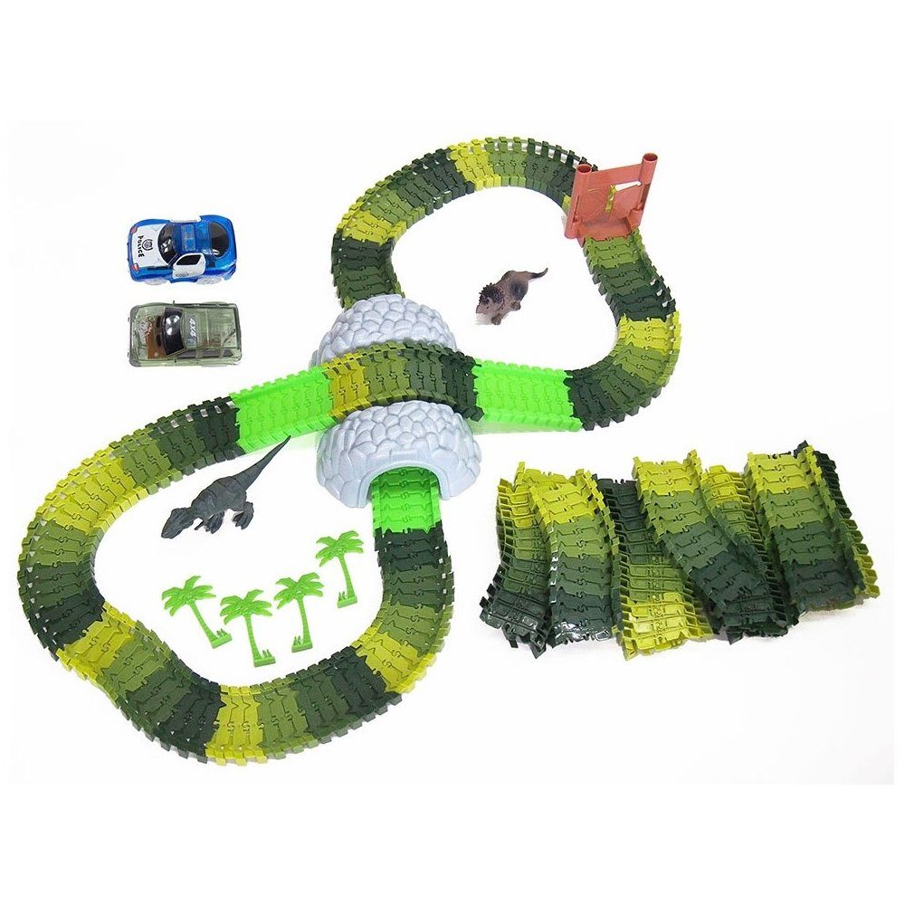 Amewi Autorennbahn Magic Traxx Dino-Park Mega Set - Rennbahn - bunt