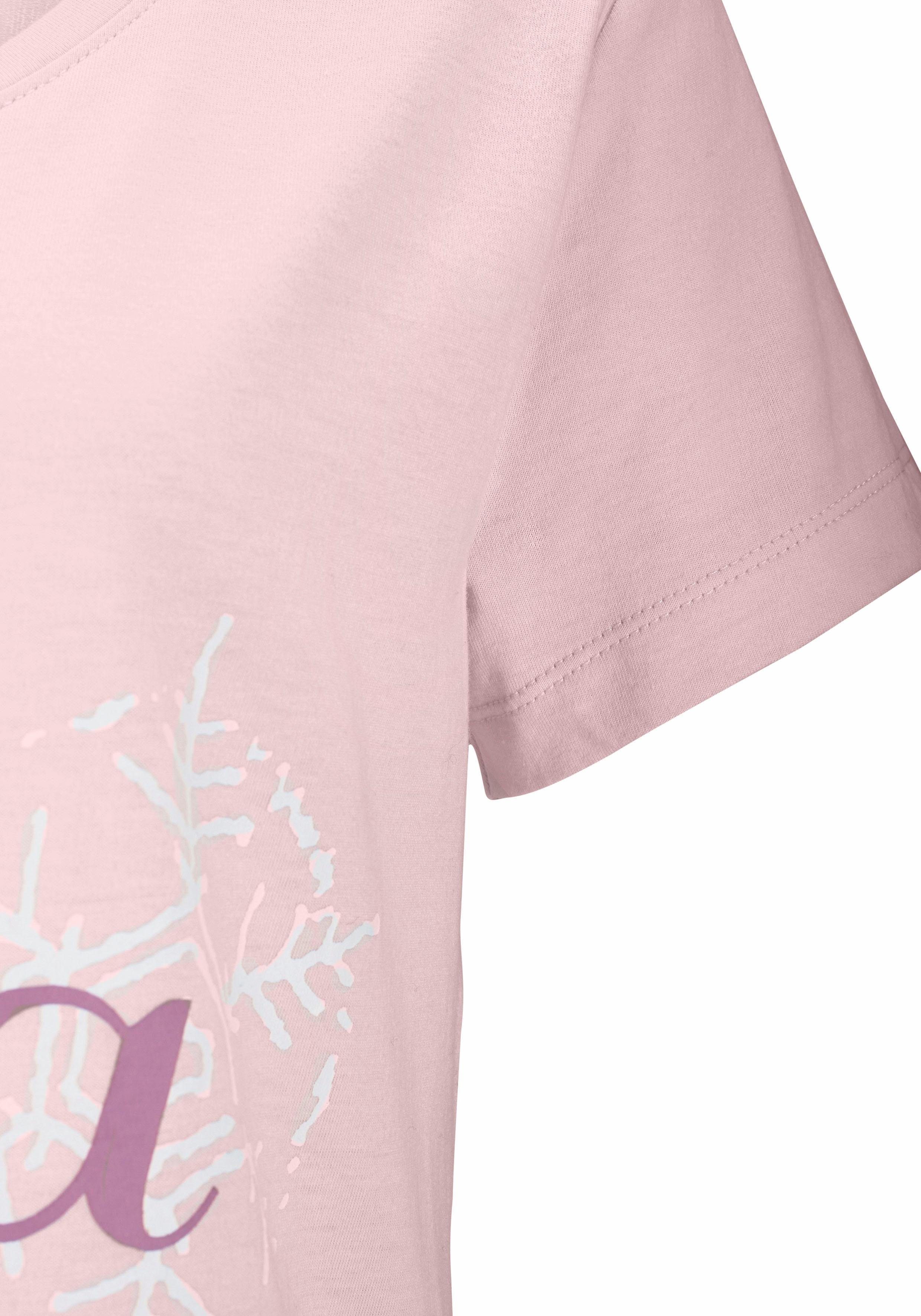Snoopy-Print Minilänge Sleepshirt PEANUTS in mit rosa