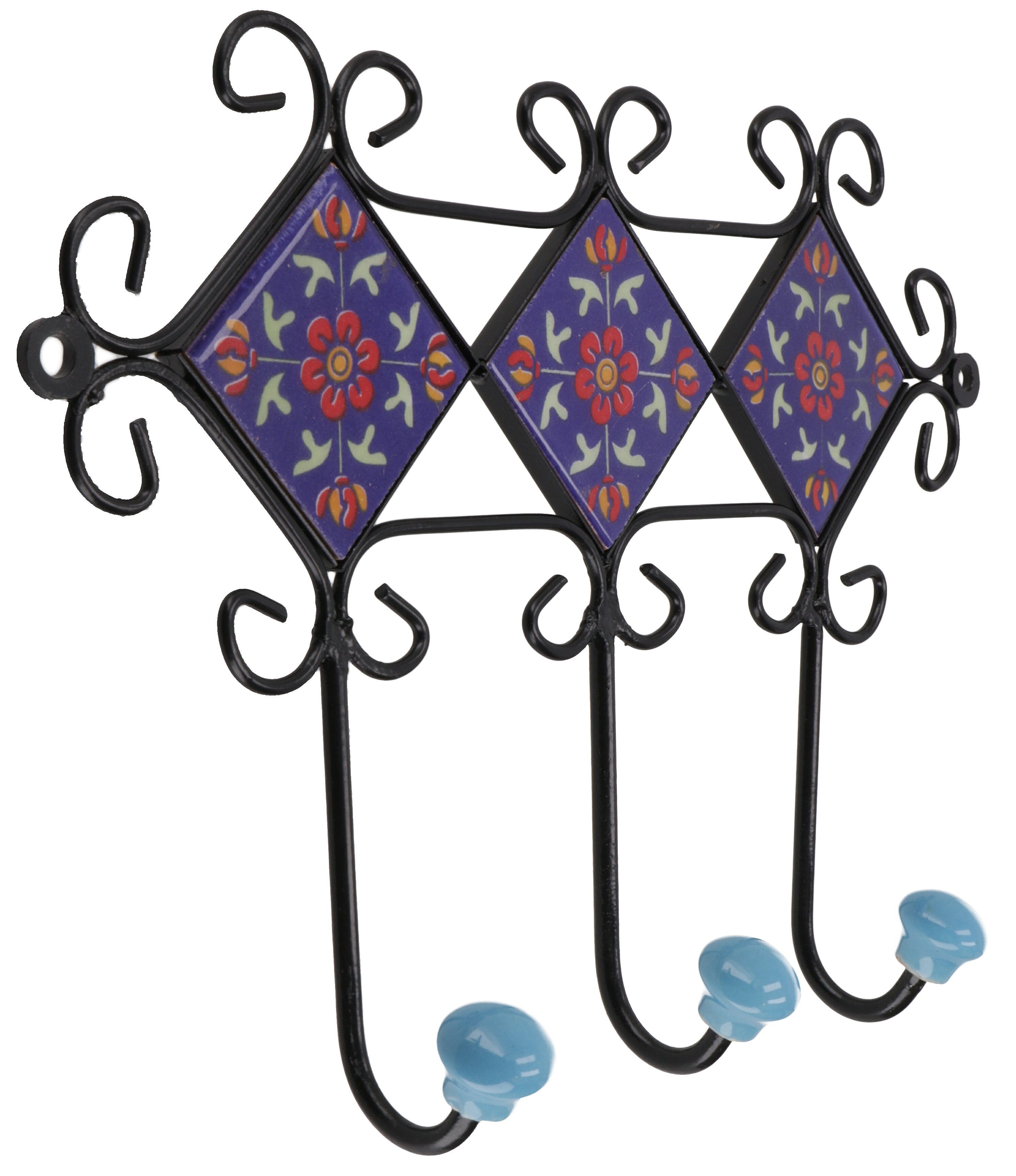 Kleiderhaken »Dreier Garderoben Haken, Wandhaken mit Fliesen..«, Guru