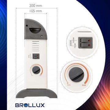 BROLLUX Heizgerät Elektroheizung, 2000 W, Heizgerät mobiler Konvektor energiesparend