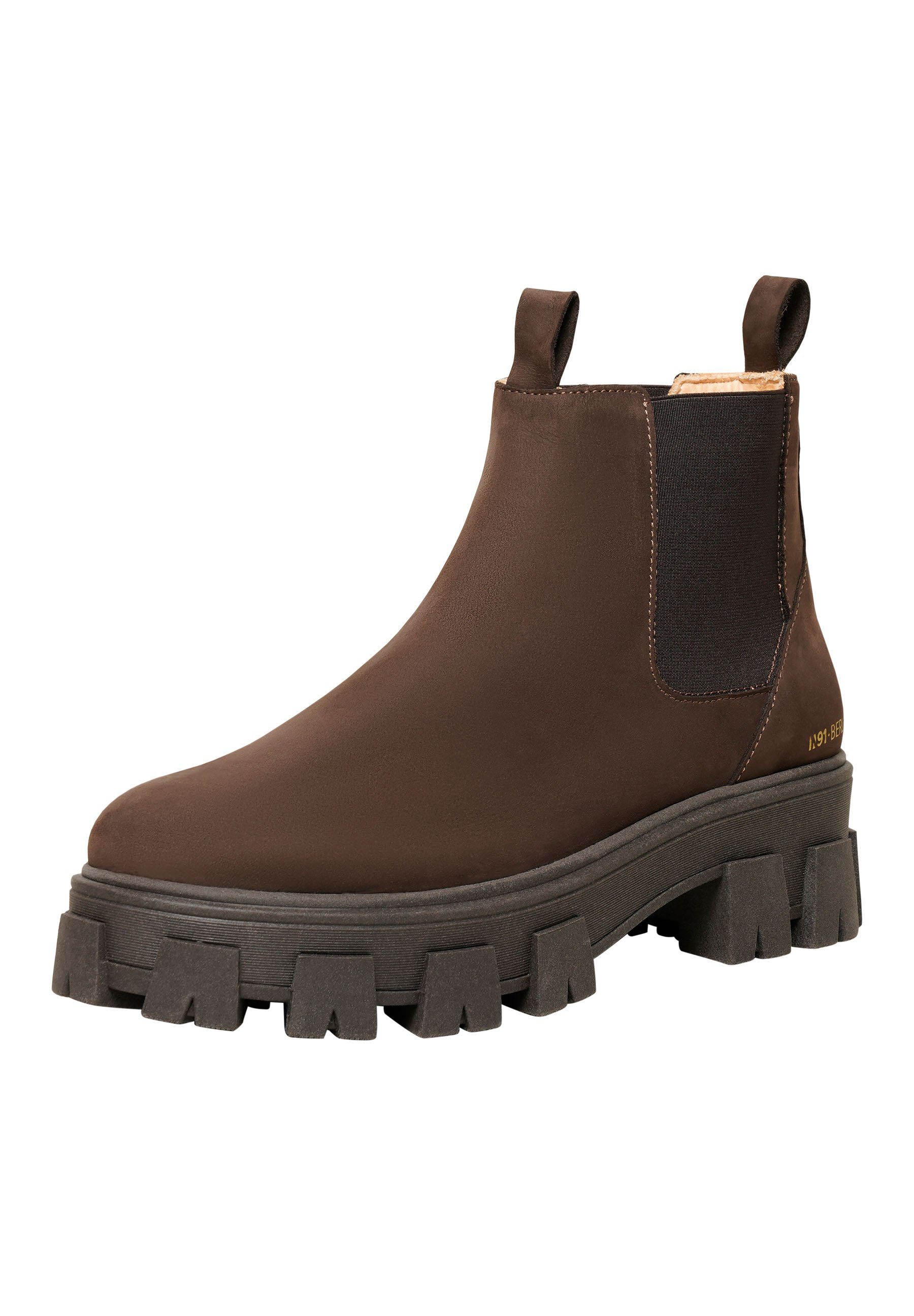 N91 Style Choice II Chelsea Boots Plateaustiefelette Damen Stiefelette Leder handgefertigt, Lederboots