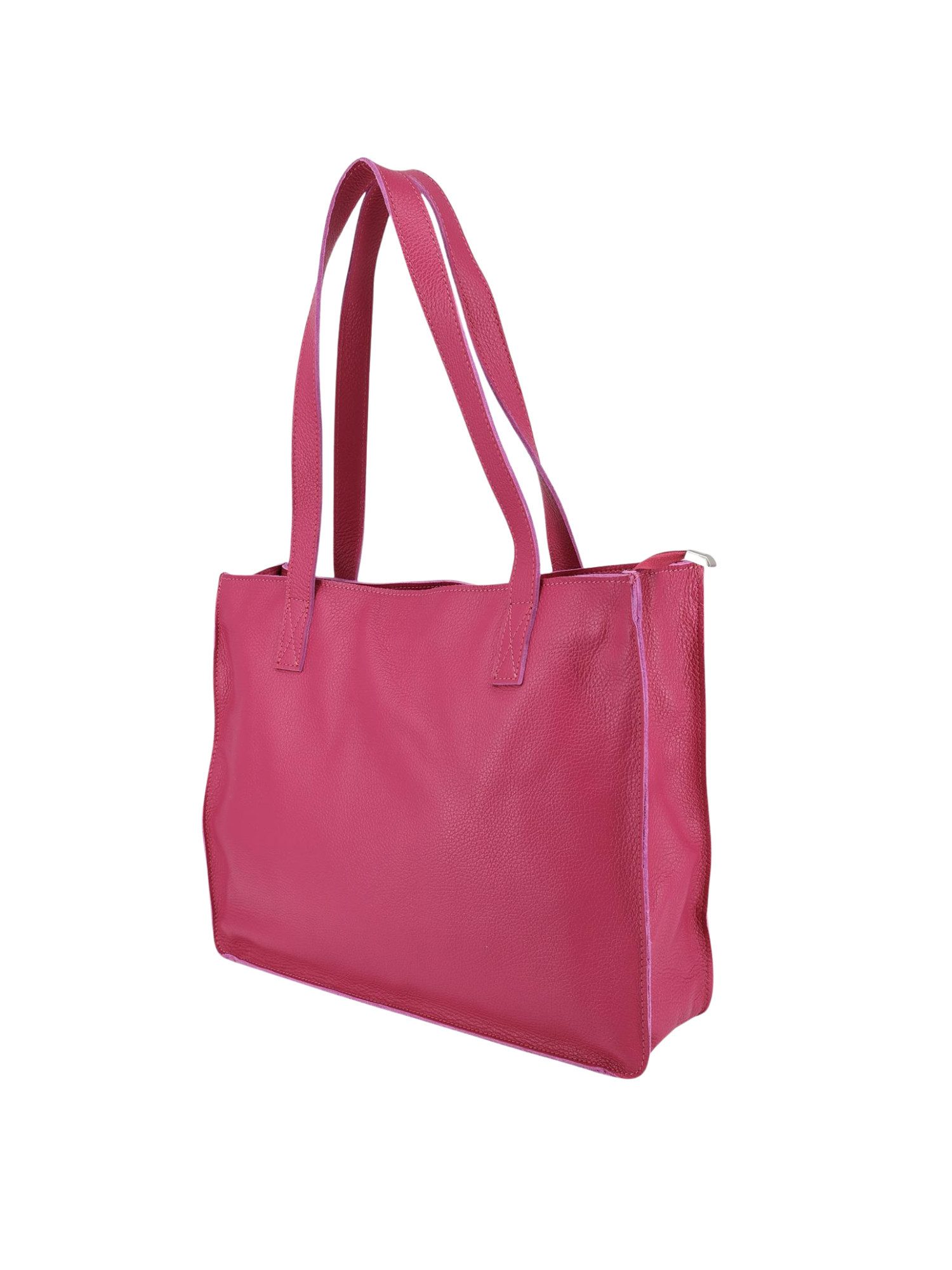 BRISE TASCHE Shopper Eleganter Leder Shopper mit Reißverschluss, 100% Echtleder, großes Hauptfach, Reißverschluss, leichte Struktur