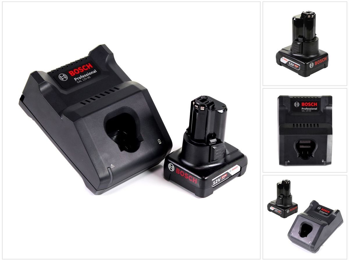 Bosch Professional GAL 12V-40 Professional Schnell Ladegerät für 12V Akkus (1600A019R3 Schnelllade-Gerät
