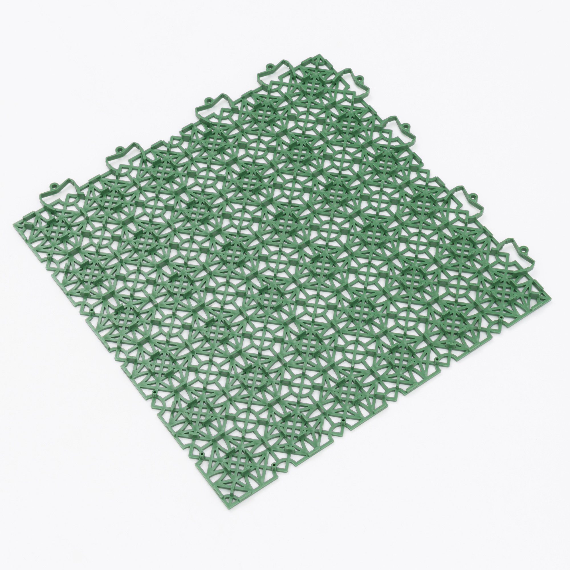 Pergamon Bodenfliese Kunststoff Bodenfliese mit Klicksystem Ibiza, 100% Polypropylen 38x38, Grün