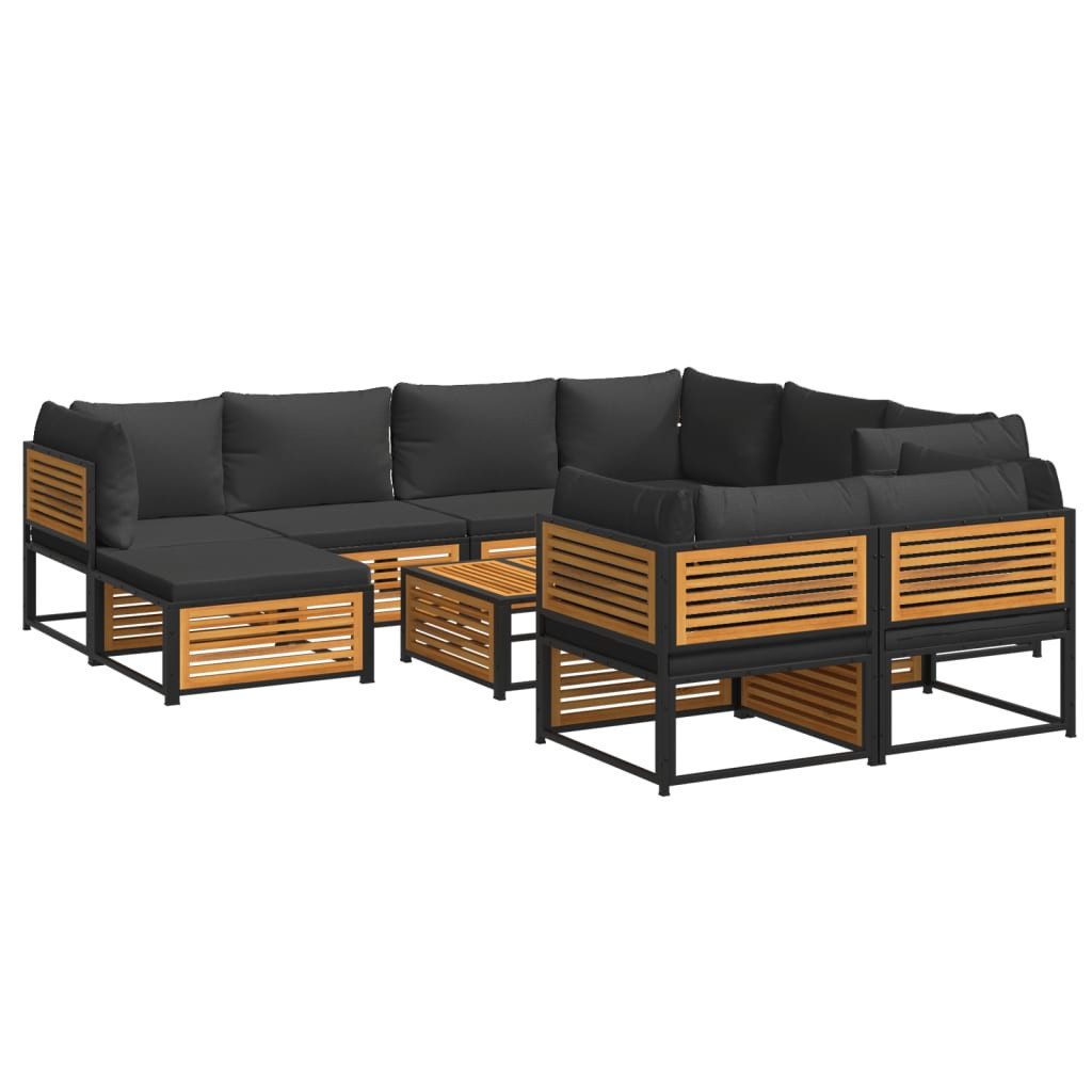 vidaXL Gartenlounge-Set 10-tlg. Garten-Sofagarnitur mit Kissen günstig online kaufen