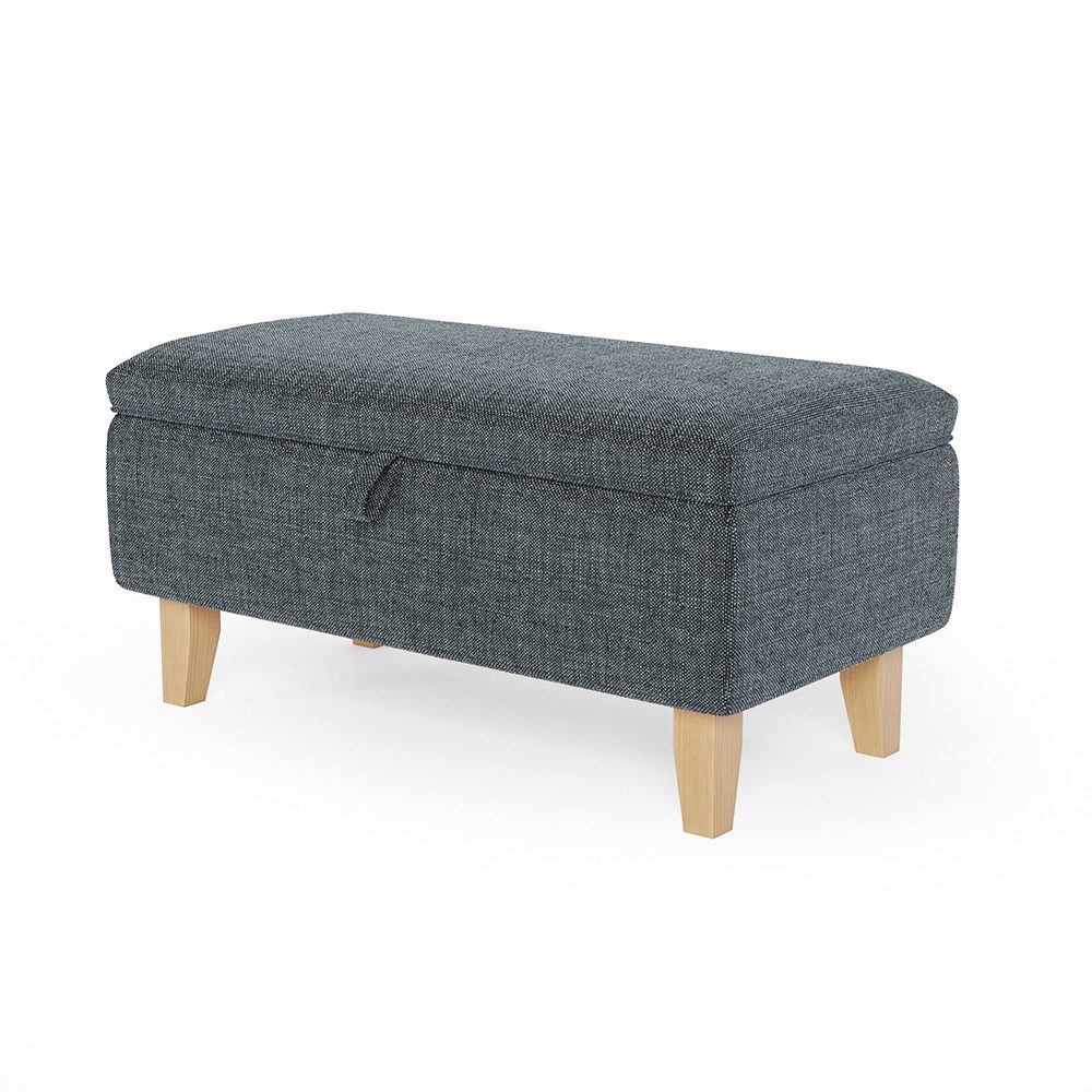 LIVINGANDHOME Fußhocker 2-in-1-Design-Aufbewahrungshocker mit Holzbeine (1 günstig online kaufen