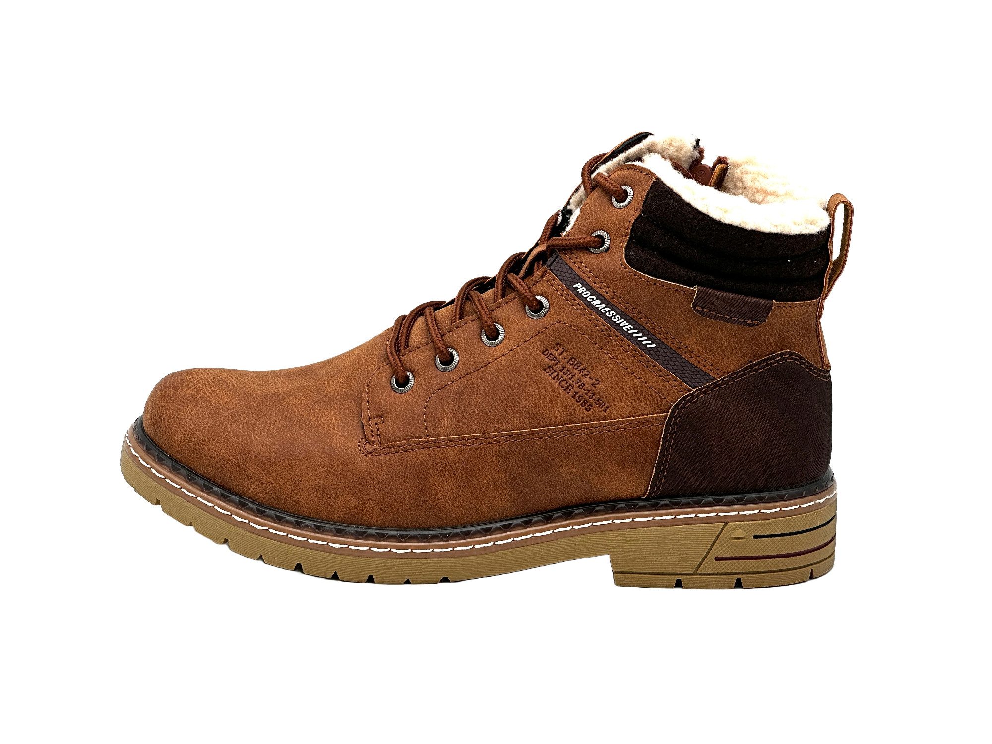 Nowaland Herren Bootsschuh Winterstiefel Schnürung & Reißverschluss, Rutsch günstig online kaufen