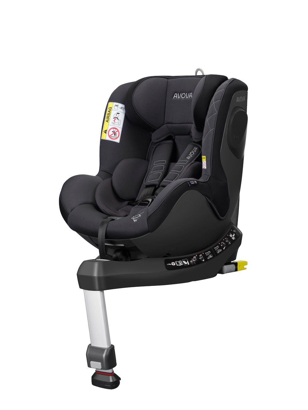 Avova Autokindersitz Grey 61 Reboard Black & Sperber-Fix Avova Kindersitz