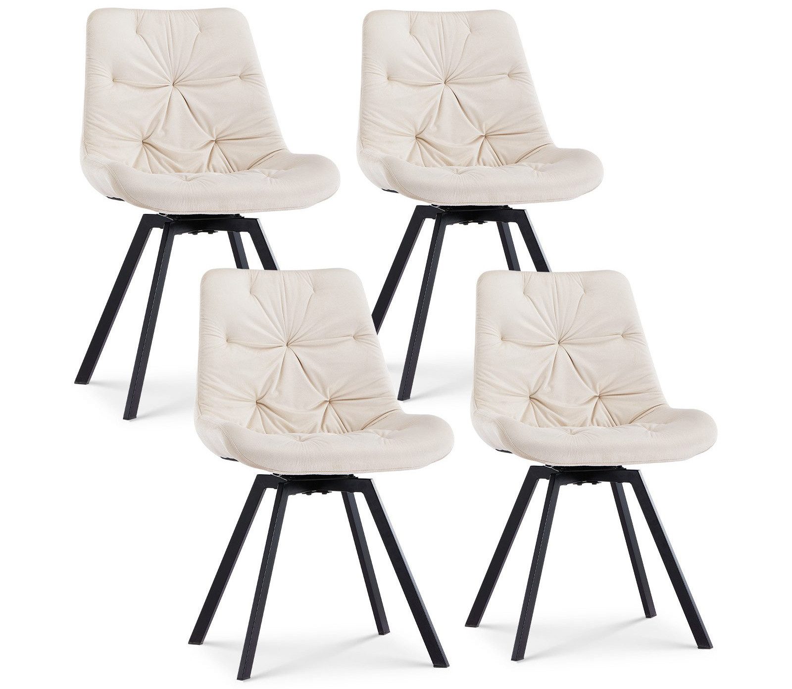 Ofcasa Esszimmerstuhl Samt-Drehstuhl (4er Set, 4 günstig online kaufen