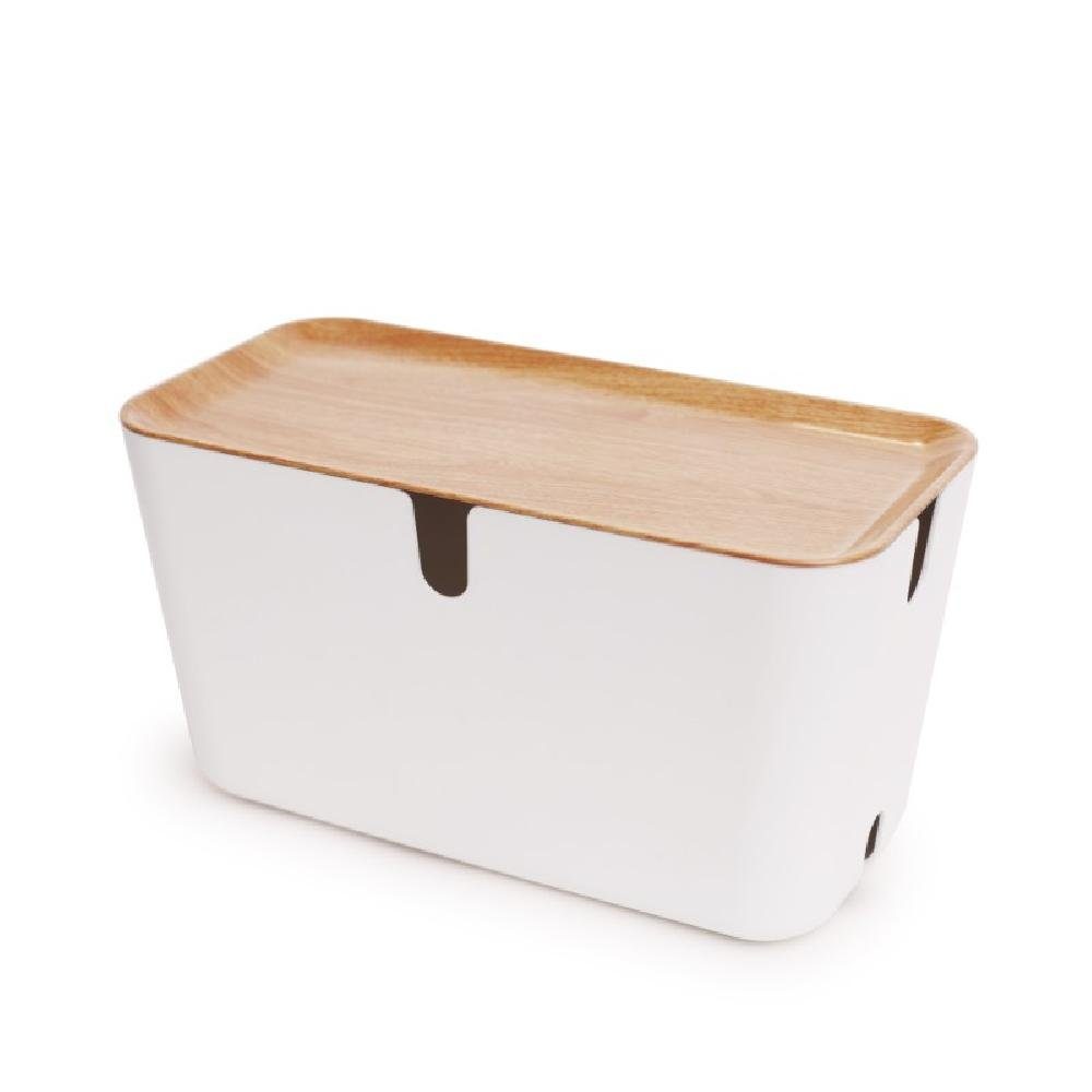 Bosign Aufbewahrungsbox Kabel-Box Cable Organiser Hideaway Weiß-Natur (XXL) günstig online kaufen