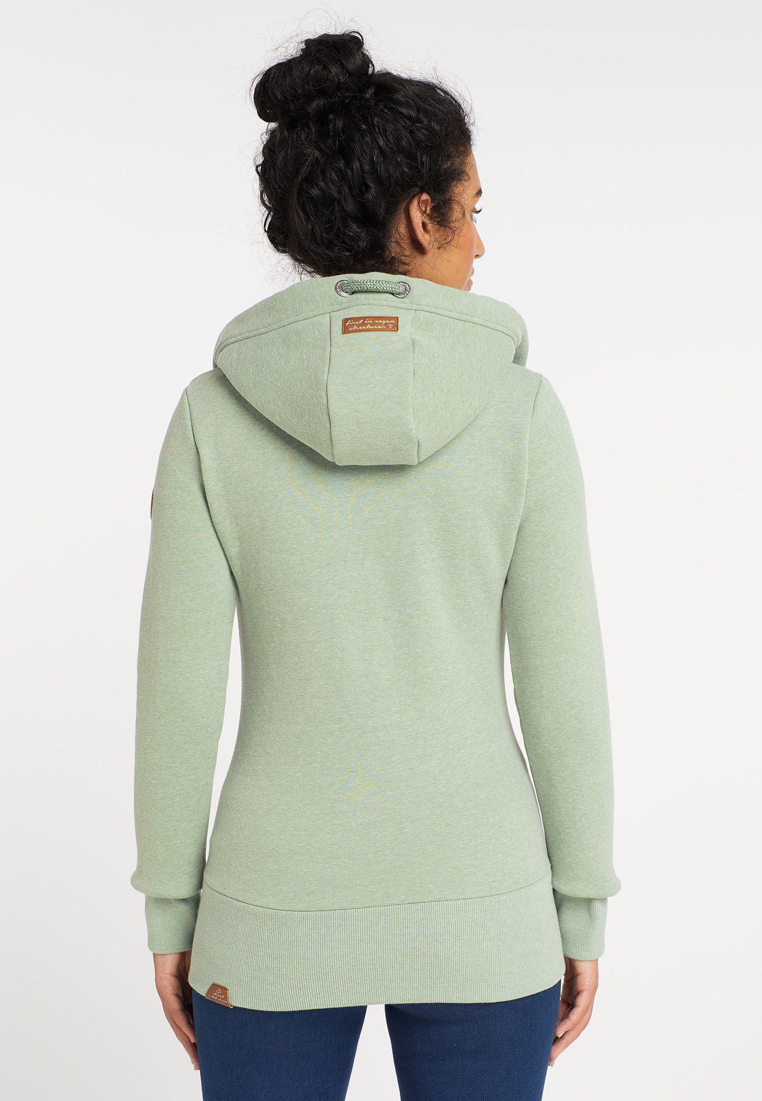 NESKA ZIP GREEN Ragwear Nachhaltige Mode & Vegane Sweatshirt