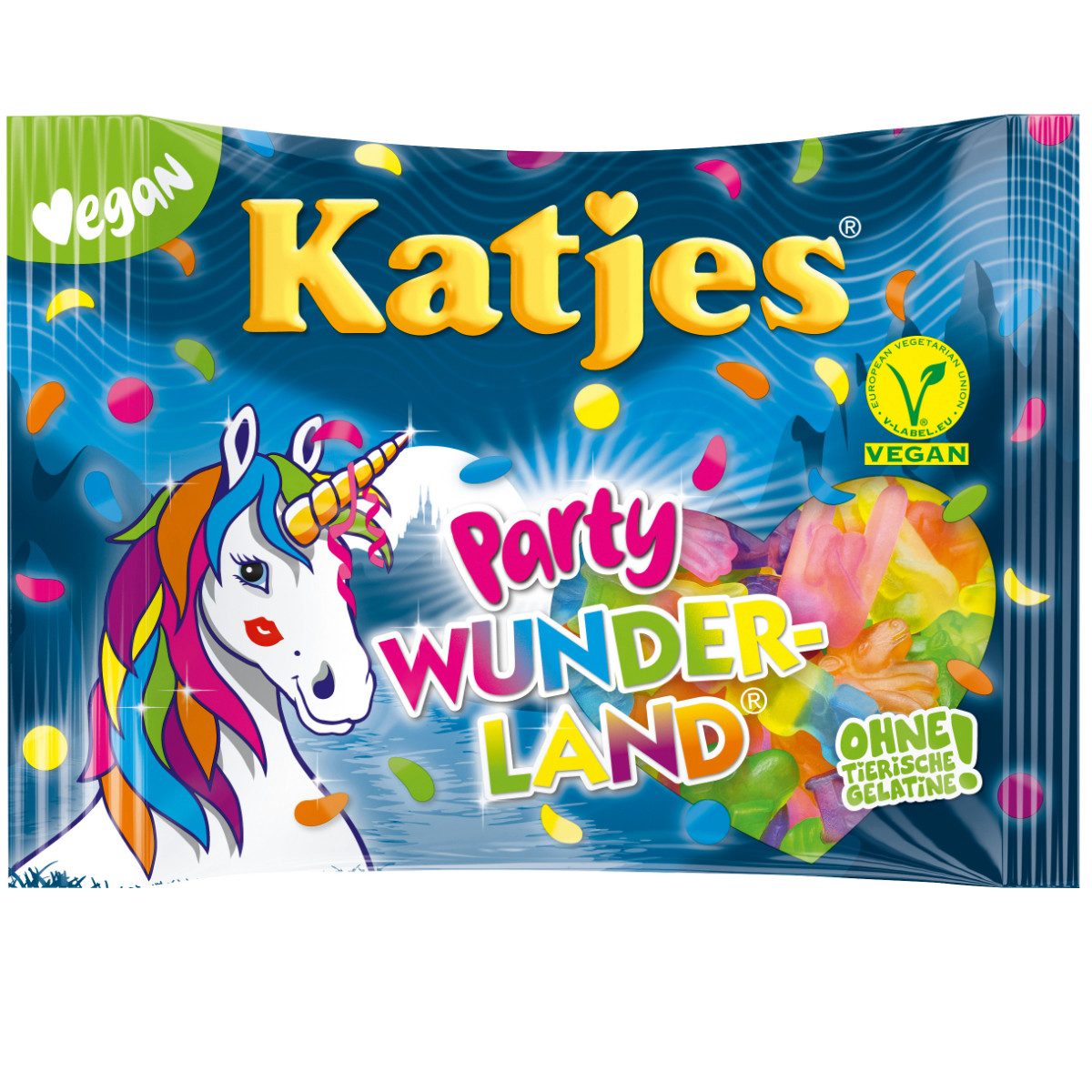 KATJES Süßigkeit, Katjes Wunderland Rainbow Edition fruchtig für Veganer geeignet 175g