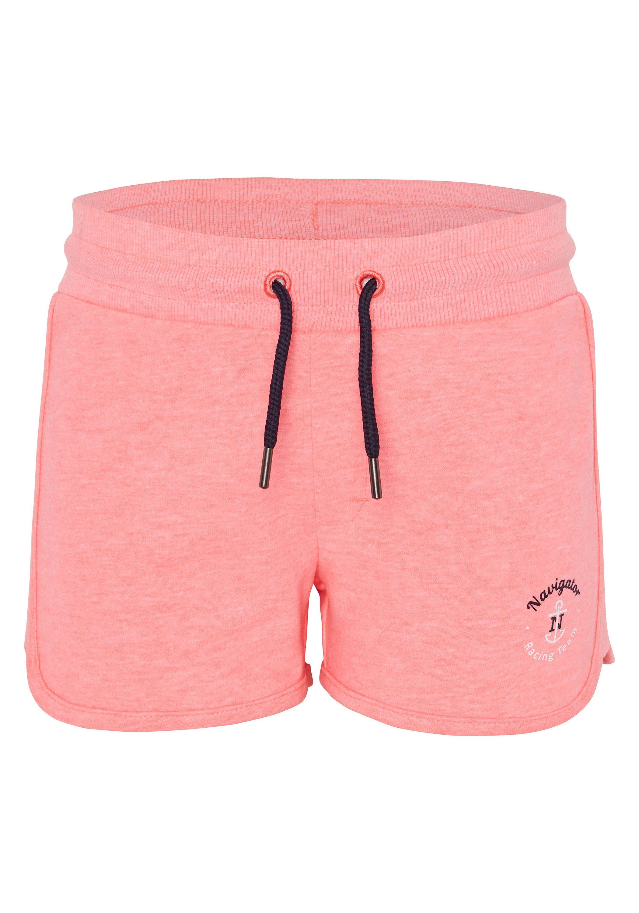 NAVIGATOR Sweatshorts mit elastischem Bund Neon Pink