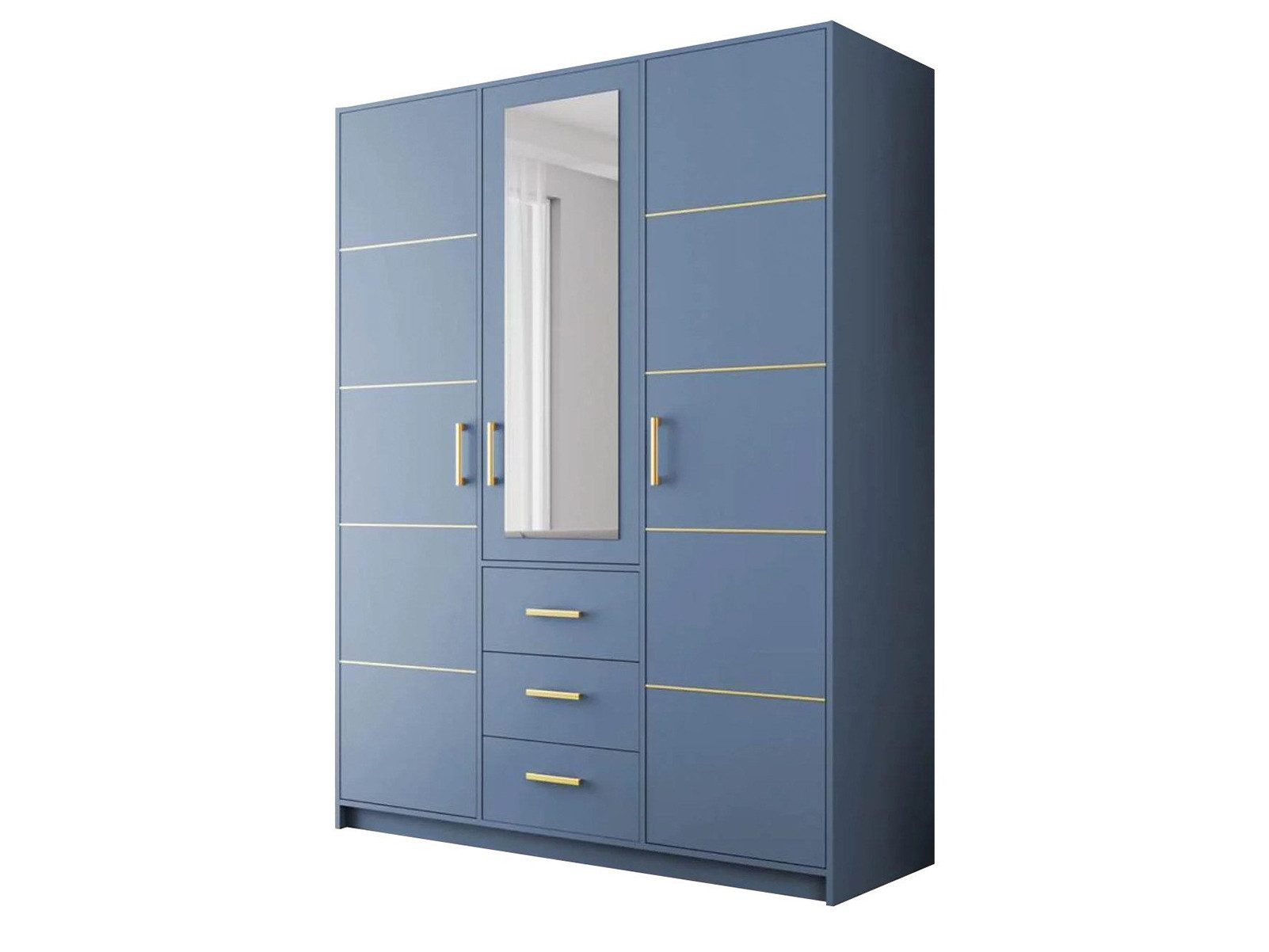 Beautysofa Kleiderschrank Kleiderschrank mit Spiegel BALID günstig online kaufen