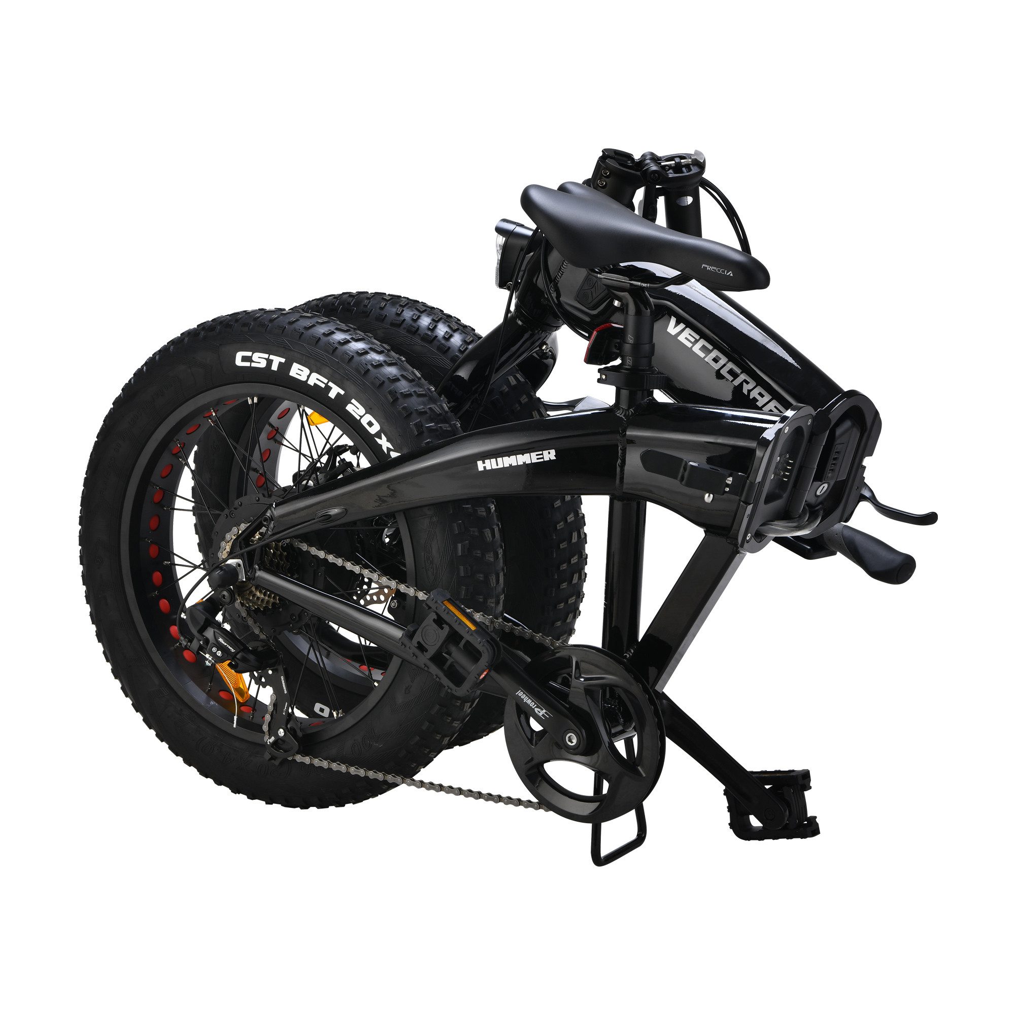 VECOCRAFT E-Bike Faltrad HUMMER 10AH e-bike klapprad 20*4 ZOLL Reichweite 70-120KM, 7 Gang Shimano, Kettenschaltung, Heckmotor, 480 Wh