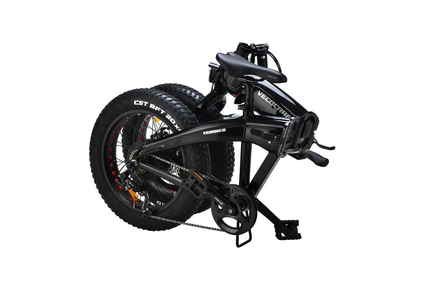 Thumbnail - VECOCRAFT E-Bike Faltrad HUMMER 10AH e-bike klapprad 20*4 ZOLL Reichweite 70-120KM, 7 Gang Shimano, Kettenschaltung, Hec...