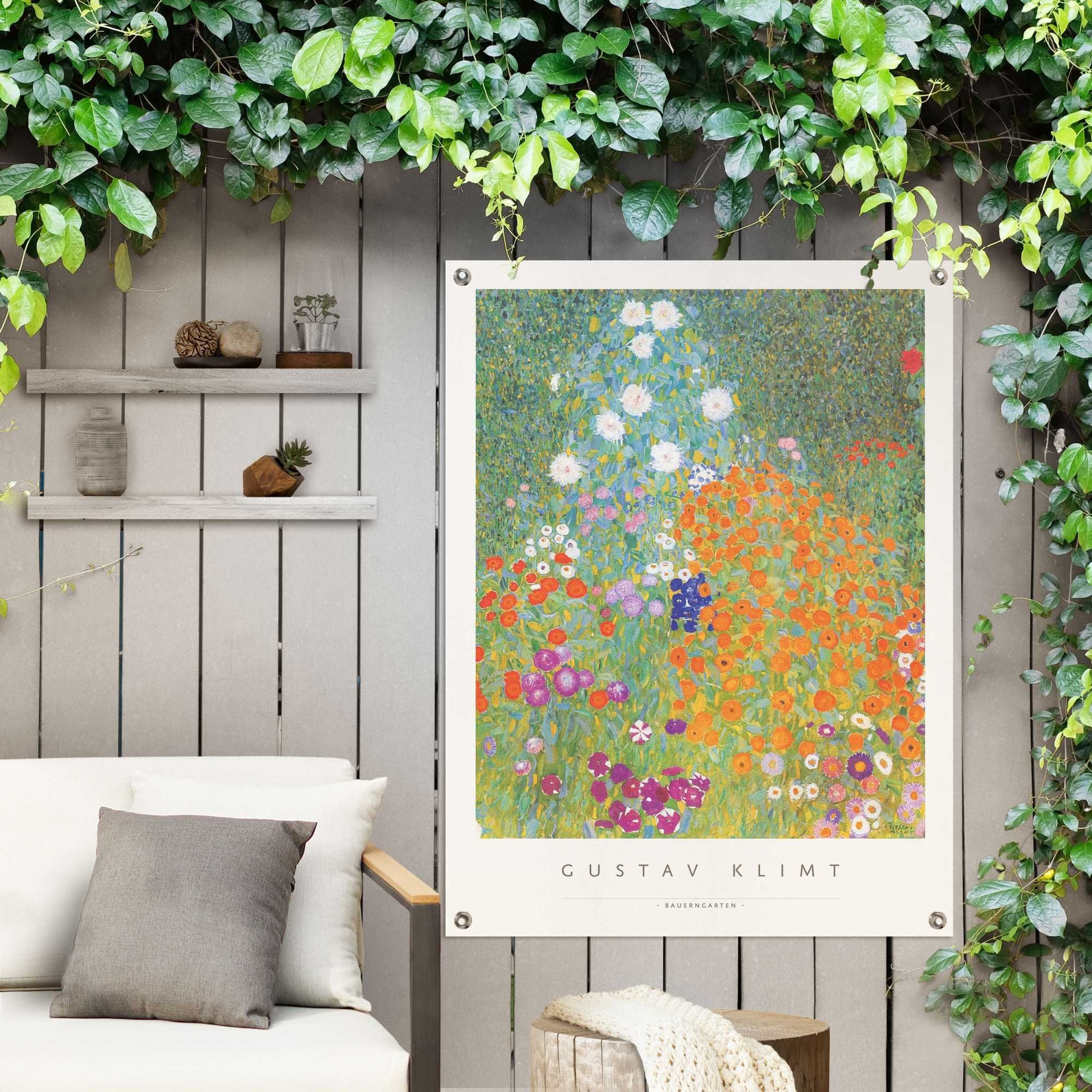 Reinders! Poster Gustav Klimt - Bauerngarten, Outdoor für Garten oder Balkon
