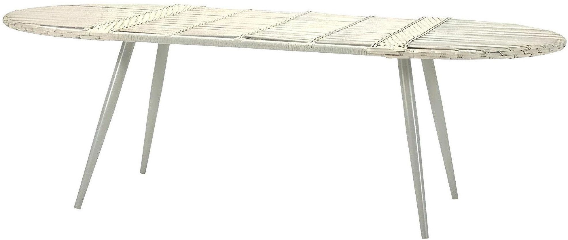 Xlmoebel Gartentisch Ovaler Rattan-Couchtisch in modernem Design mit edler Optik (Tisch), Hergestellt in Europa