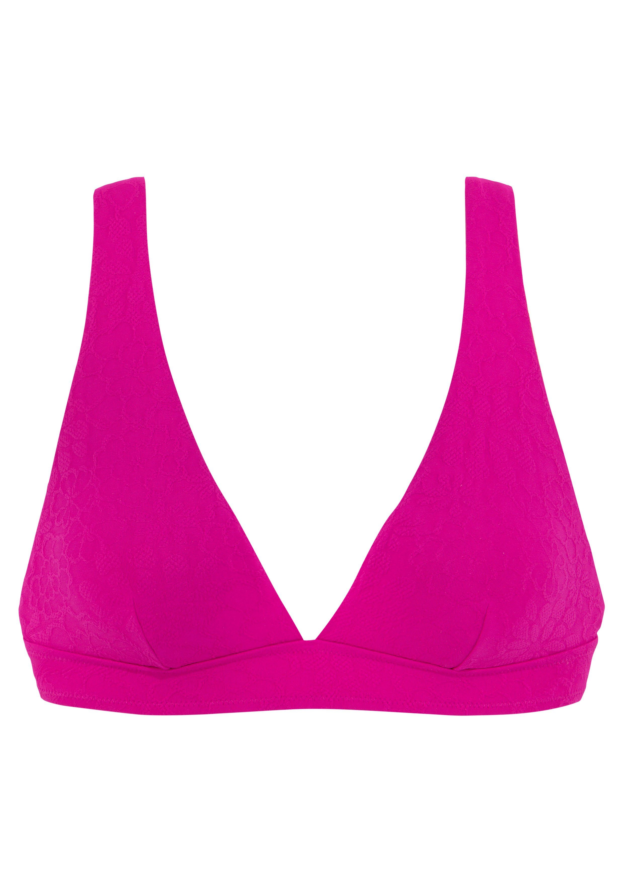 Buffalo Triangel-Bikini-Top Bubble, mit floraler Struktur günstig online kaufen