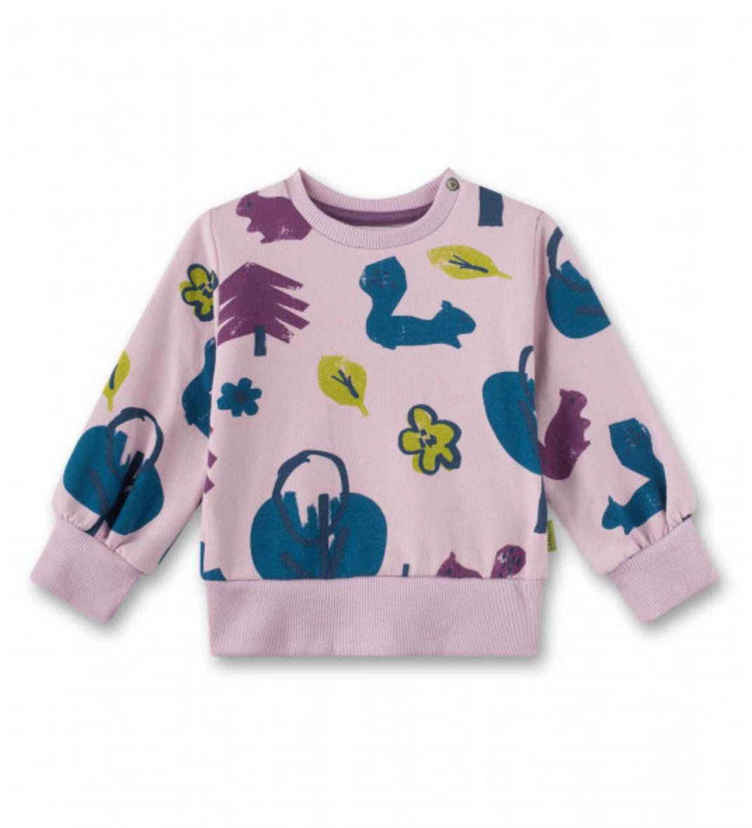 Sweater Baby Mädchen Sweater mit Allover-Print innen angeraut