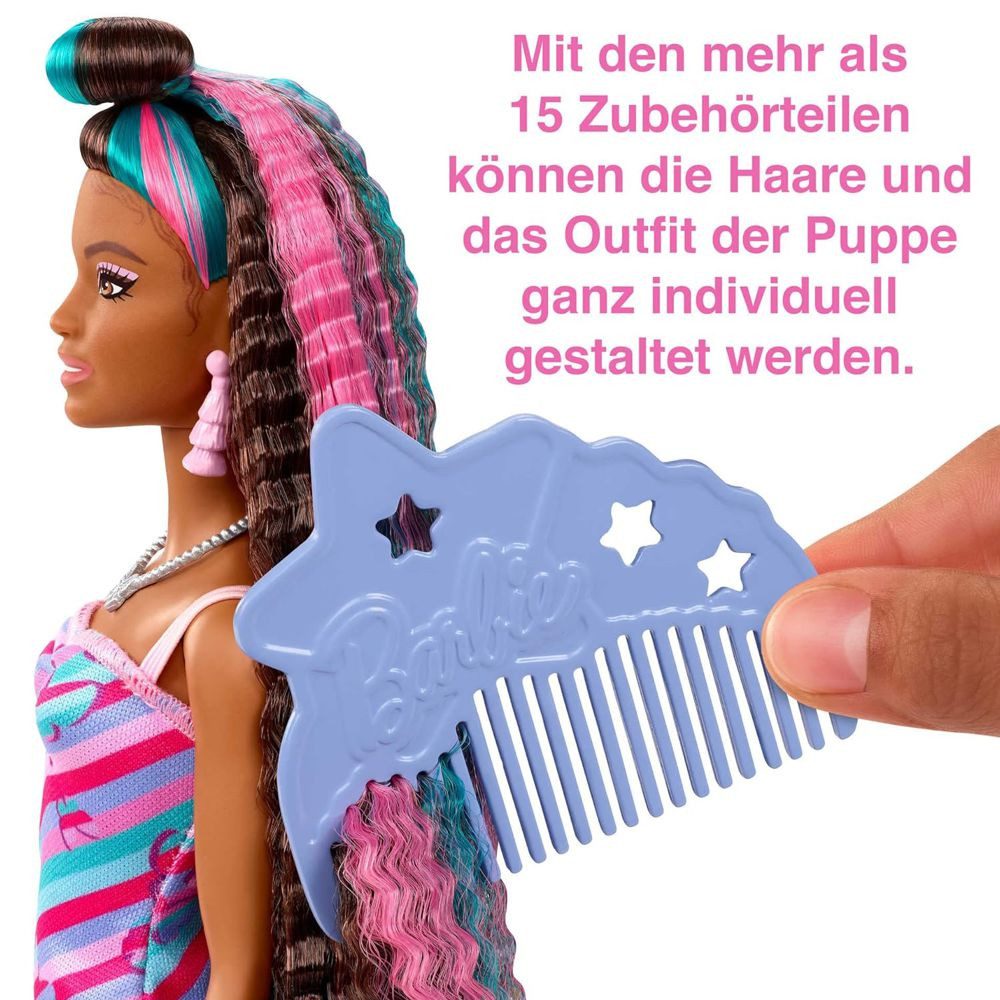 Barbie Anziehpuppe Totally Hair Barbie Mattel HCM91 Spielset mit Haar-Puppe