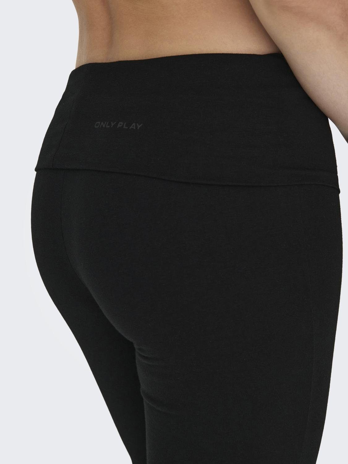ONLY Play Leggings ONPFOLD MW JAZZ JRS PNT NOOS aus Baumwollmischung mit Elasthan und Jersey, ausgestellte Passform