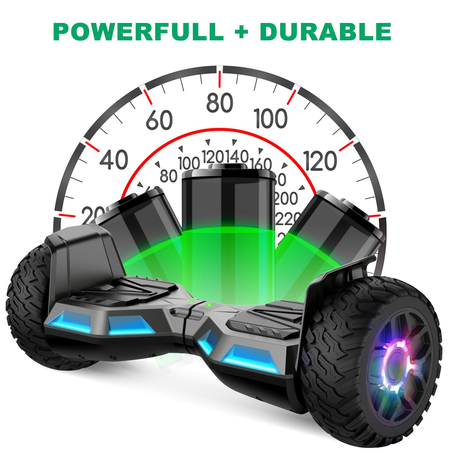 SISIGAD Balance Scooter Kart HY-B02 6,5 Zoll Dualmotorräder, Hoverboard mit kart,LED, Bluetooth, 10 km/h, Hoverboards mit Sitz&LED-Licht und Bluetooth,Geschenk für Kinder