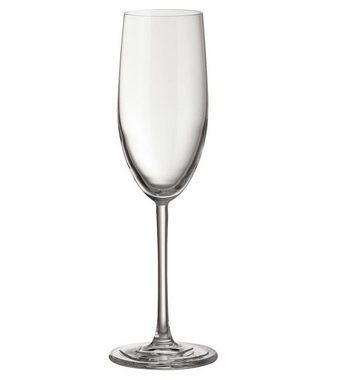 JAMIE OLIVER Gläser-Set 6er Set Kristall Champagnergläser 250ml stoßfest Champagnerglas Glas, robust und langlebiges Material, Jamie Oliver Champagner Sektglas Prosecco Schaumweinglas Champagne