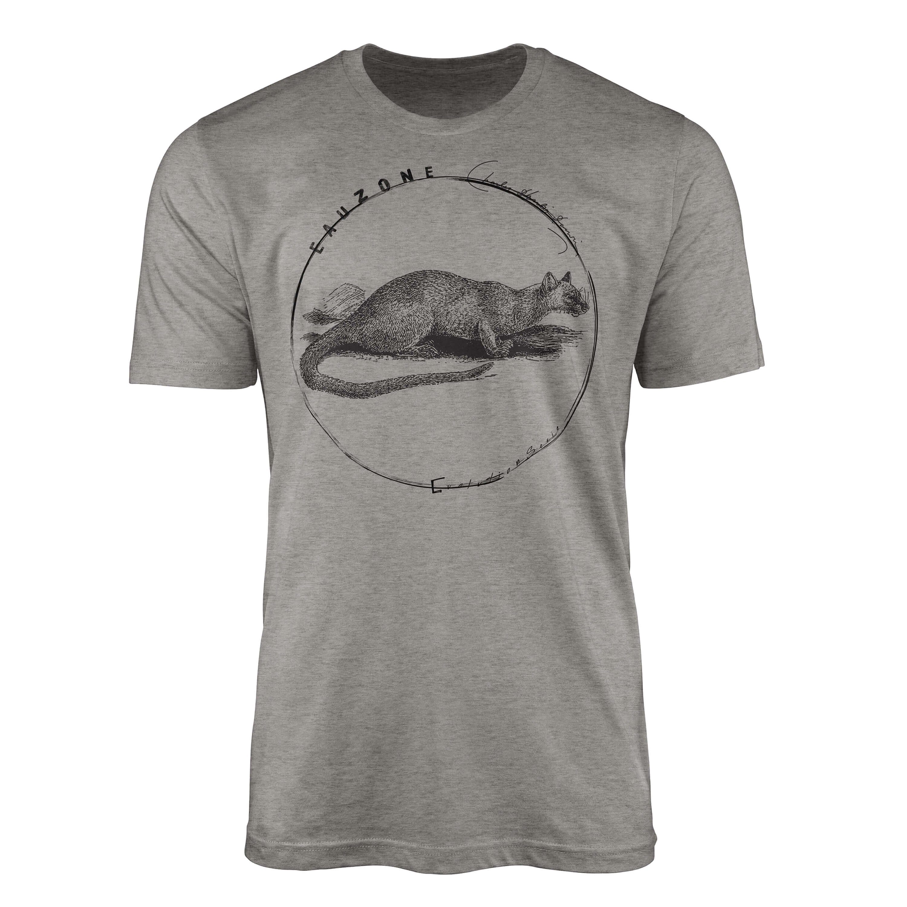 Frettkatze Herren Art Sinus T-Shirt Ash Evolution T-Shirt