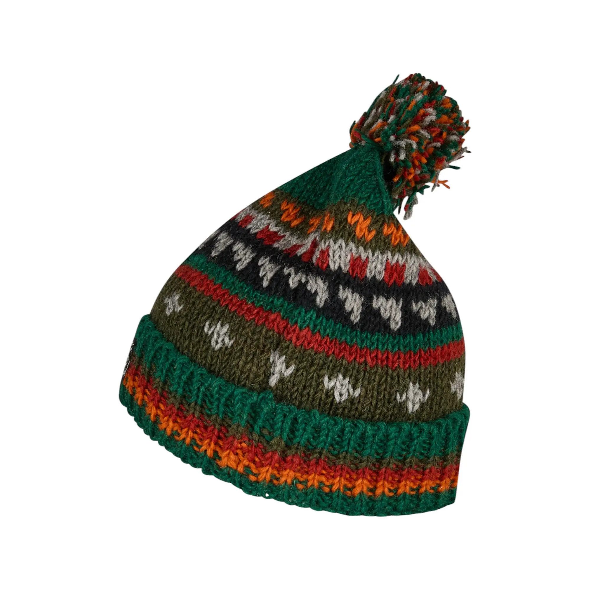 THC Natural Line Bommelmütze THC Schafwoll Pudelmütze 800 bunt (1 Stück, 1-St., 1 Stück) Innenfutter: Fleece