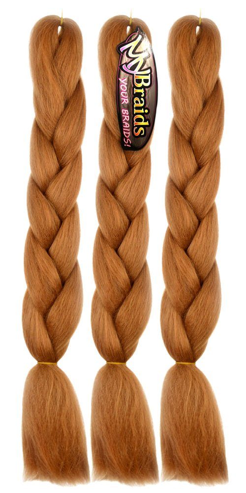 BRAIDS! MyBraids im 3er Kunsthaar-Extension 7-AY Braids Rehbraun Pack Jumbo Zöpfe Flechthaar 1-farbig YOUR